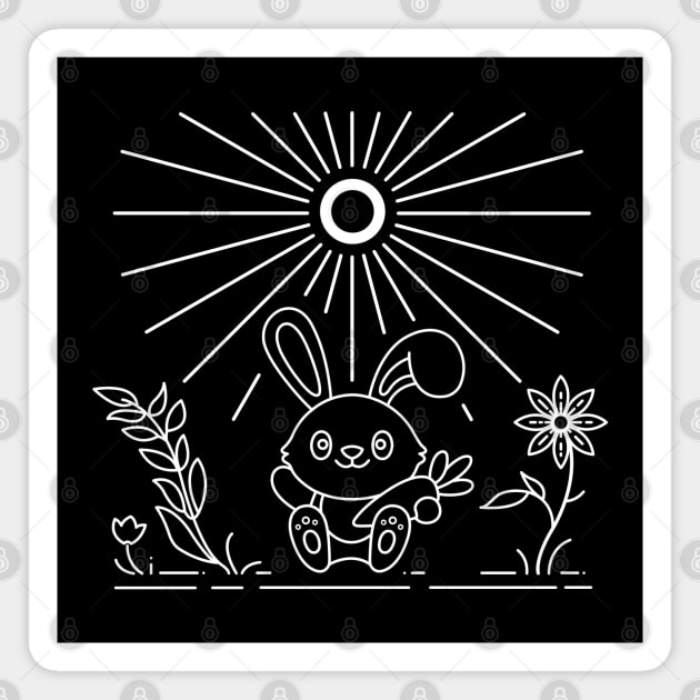Rabbit Magnet by lime line